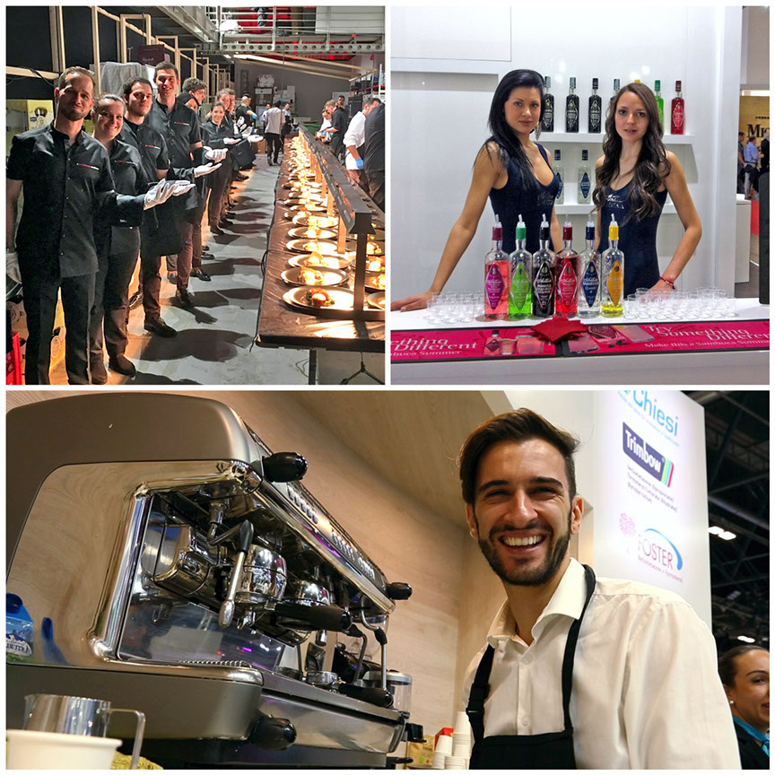Bartenders and catering staff serving at a New York event