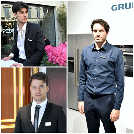 Event hosts and stewards managing guest reception at a New York venue